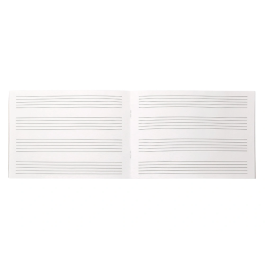Liderpapel Bloc Música Pentagrama 5mm Cuarto 20 Hojas 100 g/m² Grapado