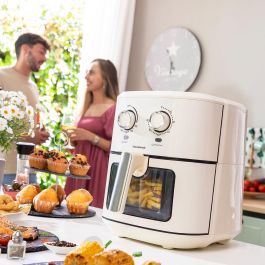 Freidora de Aire InnovaGoods Vynner Pro 6500 Crema 1700 W 6,5 L Acero Inoxidable Freidora de Aire InnovaGoods Vynner Pro 6500 Crema 1700 W 6,5 L Acero Inoxidable