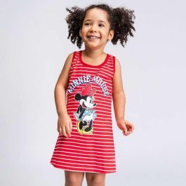 Cerdá Vestido de Punto Single Jersey Minnie Rojo para Niña, Talla 4 Años