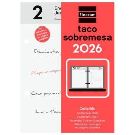 Finocam Taco Calendario de Sobremesa 2Pd Neutro 85x120 mm 2026 – Para Oficina y Hogar con Fases Lunares y Festivos Precio: 4.68999993. SKU: B18L3R54FG