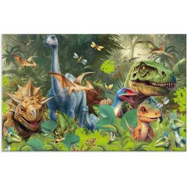 HERMA Schreibunterlage Karton Dino World 55x35 cm, Alfombrilla Escritorio Infantil, 3 Unidades
