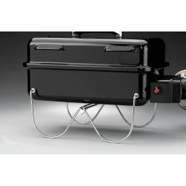 Weber Barbacoa de Gas Go-Anywhere de Acero Esmaltado Negro para 4 personas con encendido piezoeléctrico y quemador de acero inoxidable