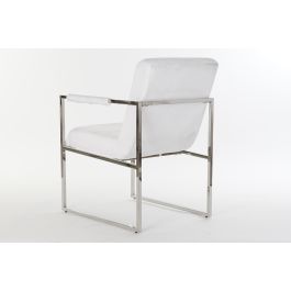 DKD Home Decor Butaca Blanco Acero y Poliester 68 x 92 x 56 cm