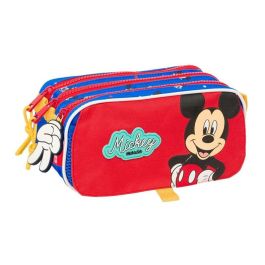 Bolso Escolar Portatodo Safta Triple Big Mickey Mouse Good Day 100x215x80 mm