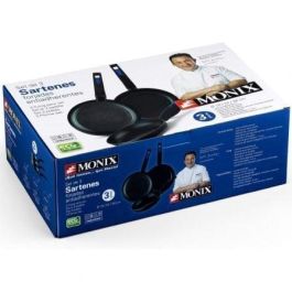 Monix M811200 Pack 3 Sartenes de Aluminio Forjado Ø18/Ø22/Ø26 Antiadherente Xylan Whitford, Aptas Inducción y Lavavajillas, Sin PFOA Monix M811200 Pack 3 Sartenes de Aluminio Forjado Ø18/Ø22/Ø26 Antiadherente Xylan Whitford, Aptas Inducción y Lavavajillas, Sin PFOA