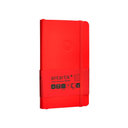 Antartik Cuaderno A6 Tapa Blanda Cuadriculado Rojo 100 Hojas 80gr FSC Antartik Notes