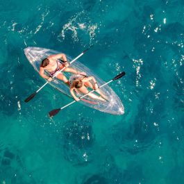 Kayak Hinchable Transparente con Accesorios Paros InnovaGoods 312 cm 2 plazas