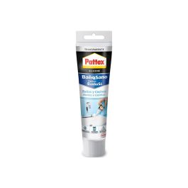 Pattex Silicona sanitaria transparente 50 ml para baños y cocinas, resistente al moho, aplicable en cerámica, mármol, porcelana, gres, azulejos, vidrio y madera