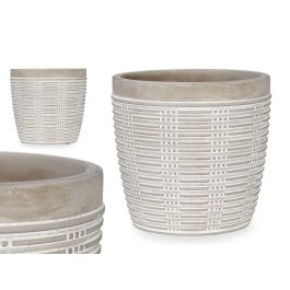 Ibergarden Maceta redonda de cemento rayada, 13,5 x 13 cm, ideal para plantas de interior y exterior en color gris (8 Unidades) Precio: 19.89000057. SKU: B18ZFJQAJC