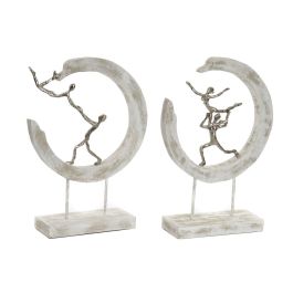 Figura Moderno DKD Home Decor Plateado Blanco 10 x 47 x 32.5 cm (2 Unidades) Precio: 77.59000007. SKU: S3039495