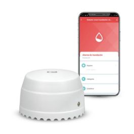 Garza 401346C Detector de Seguridad de Inundación Smart Wifi con Alarma Sonora y Notificaciones en Tiempo Real