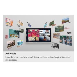 Samsung The Frame GQ65LS03FWUXZG 65" (165,1 cm) Neo QLED 4K Ultra HD Smart TV con Pantalla Antirreflectante, 100Hz, HDR10+, Tizen, WiFi, Bluetooth, Negro