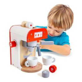 Molto Máquina de café de madera con 8 accesorios, juego simbólico para niños a partir de 1 año