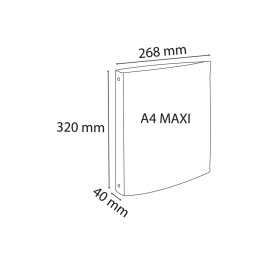 Exacompta Carpeta de 4 Anillas 30 mm Din A4+ Polipropileno Reciclado Colores Surtidos