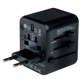 Verbatim Uta-02 Adaptador Universal de Viaje con 1 Puerto USB-C PD 20W y 1 Puerto USB-A QC 18W