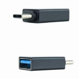 Nanocable 10.02.0010 Adaptador USB Tipo-C Macho a USB 3.1 Hembra (USB-A), Carga y Datos, 31mm, Aluminio Negro Nanocable 10.02.0010 Adaptador USB Tipo-C Macho a USB 3.1 Hembra (USB-A), Carga y Datos, 31mm, Aluminio Negro