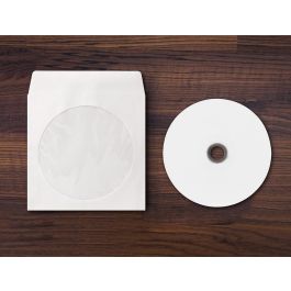 Sobre Para Cd Q-Connect Con Ventana Transparente Y Solapa -Pack De 50 Unidades