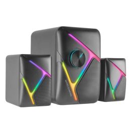 Mars Gaming MS-H21 Altavoces Gaming 2.1 35W con Iluminación RGB Dinámica y Sonido 3D Surround para PC/Mac/Smartphones Negros