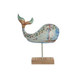 DKD Home Decor Metal fishes 1c24 Decoración Mediterráneo Azul Multicolor Hierro 8 x 32 x 29 cm (2 Unidades)