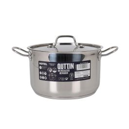 Quttin Olla Acero Inoxidable 24 cm 0.8 mm 6.5 L con Tapa (2 Unidades)