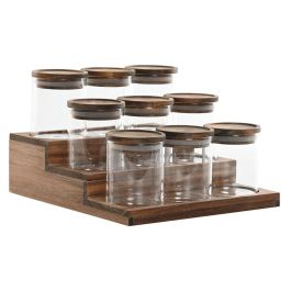 Especiero Basicos DKD Home Decor Natural 25.6 x 16 x 24 cm Set de 9