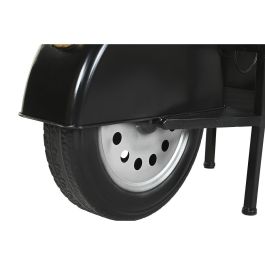 DKD Home Decor Botellero Urban Moto Negro y Dorado de Hierro y Abeto 36 x 92 x 134 cm