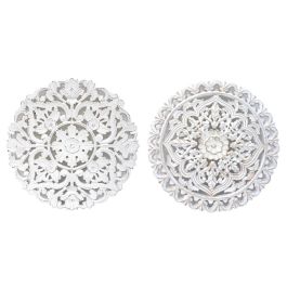 DKD Home Decor Mandala Blanco MDF 2 x 40 x 40 cm (4 Unidades) Decoración de Pared Precio: 37.50000056. SKU: B1GJH2G6Z5