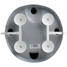 Thermobaby Anillo de Baño Aquababy para Bebés con Respaldo, Apoyabrazos, 3 Juguetes Educativos, Ventosas y Superficie Antideslizante Gris Charme