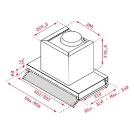 Campana Convencional Teka 113100000 90 cm 255 m3/h 50 dB 250W Plateado Acero A