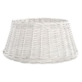 DKD Home Decor Base Arbol Navidad Moderna Blanco Mimbre 45 x 24 x 45 cm (2 Unidades)