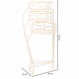 Soporte para Maceta Alexandra House Living Blanco Metal Hierro 34 x 76 x 40 cm