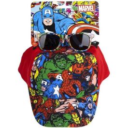 Cerdá Gorra Set Gafas de Sol Avengers Roja Talla 53 cm para Niños 3+ Años