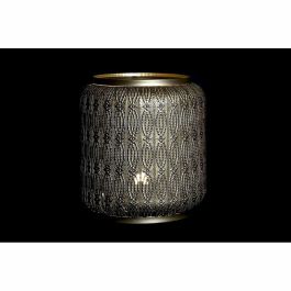DKD Home Decor Mesita Auxiliar Árabe con Lámpara E27 Dorado de Metal 42x44x42 cm DKD Home Decor Mesita Auxiliar Árabe con Lámpara E27 Dorado de Metal 42x44x42 cm