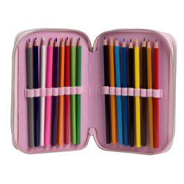 Cerdá Estuche Plumier Escolar con Accesorios Giotto Hello Kitty Rosa 12.5x6.5x19.5 cm para niños +3 años