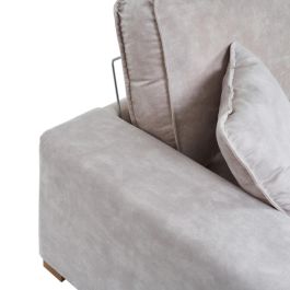 Sofá 4 Plazas Beige Tejido Salón 266 X 93 X 97 cm