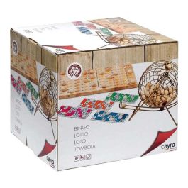 Bingo de madera y metal con cartones 26x24x33 cm Bingo de madera y metal con cartones 26x24x33 cm
