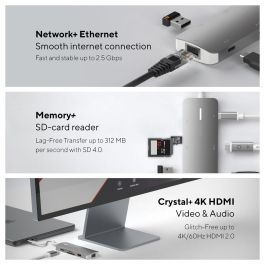 Hub USB Linq Byelements LQ49081 Blanco Gris