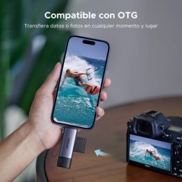 Ugreen 50706 Lector de tarjetas USB 3.0 y USB-C 2 en 1 para SD/Micro SD de hasta 5Gbps Color Plata