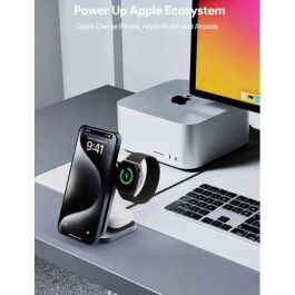Aukey MagFusion Z Soporte de Carga Plegable 3 en 1 MagSafe