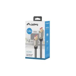 Lanberg CA-HDMI-30CU-0018-BK Cable HDMI 2.1 8K 60Hz HDR 1,8m Negro Conectores Chapados en Oro