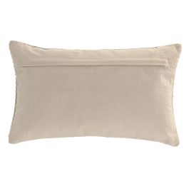 DKD Home Decor Pack de 2 Cojines Boho de Algodón Crudo 30x50 cm, Hechos a Mano, con Cremallera y Relleno de 380g