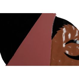 DKD Home Decor Decoracion Pared Colonial Azul Rosa Metal 2.5 x 60 x 33 cm (6 Unidades)