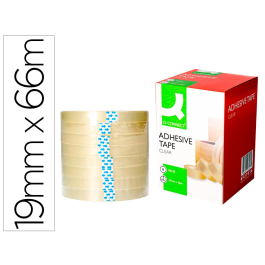 Q-connect Cinta adhesiva transparente 66 mt x 19 mm Precio: 6.50000021. SKU: B1BY8Y6LT2