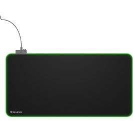 GENESIS Boron 500 XXL RGB Alfombrilla de Ratón Gaming, Negra, con Iluminación LED RGB Multicolor, 800x400mm para Escritorio Completo