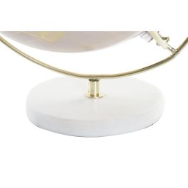 DKD Home Decor Globo Terraqueo Rosa Dorado Mármol Metal 22 x 25 x 22 cm