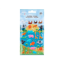 Imaginovo Pegatinas Cute Animales Safari con Relieve 190x105 mm