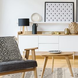 Home Deco Factory Cojín Étnico Mirage 40x40 cm Algodón Poliéster Inspiración Etnica Borlas Blanco y Negro