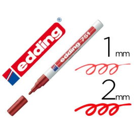Edding 751 Marcador Permanente Tinta Opaca Brillante Rojo (Set de 10) (Set de 10) Precio: 29.49999965. SKU: S8421339