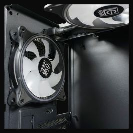 LC-Power LC-716MB-ON Micro Torre PC Negra para Gaming, micro ATX/Mini-ITX, Vidrio Templado, Ventana, Iluminación RGB