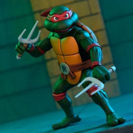 NECA Figura Ultimate Raphael VHS Cartoon Teenage Mutant Ninja Turtles 18cm Articulada con Accesorios